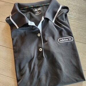 Adidas‎ Golf Polo Shirt Womens XL Black Short Sleeve Performance Athletic Top